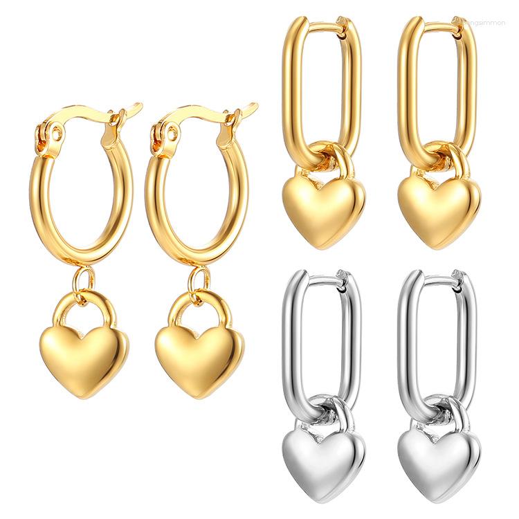 Dangle Earrings SIPENGJEL Gold Color Stainless Steel Hoop For Women Men Romantic Love Heart Drop Geometric Jewelry 2023
Dangle Earrings SIPENGJEL Gold Color Stainless Steel Hoop For Women Men Romantic Love Heart Drop Geometric Jewelry 2023