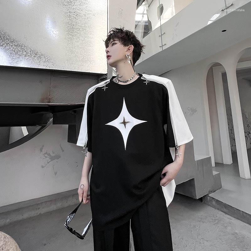 Men's T Shirts 2023 Black White Contrast Color Design Shoulder Zippers Hip Hop Shirt Mens Korean Fashion Short Sleeve Tshirt Streetwear
Men's T Shirts 2023 Black White Contrast Color Design Shoulder Zippers Hip Hop Shirt Mens Korean Fashion Short Sleeve Tshirt Streetwear