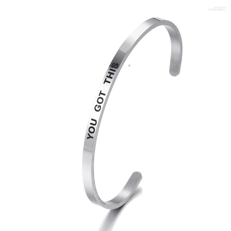Bangle YOU GOT THIS 4mm Width Mantra Bracelets Bangles 316L Stainless Steel Positive Inspirational Quotes
Bangle YOU GOT THIS 4mm Width Mantra Bracelets Bangles 316L Stainless Steel Positive Inspirational Quotes