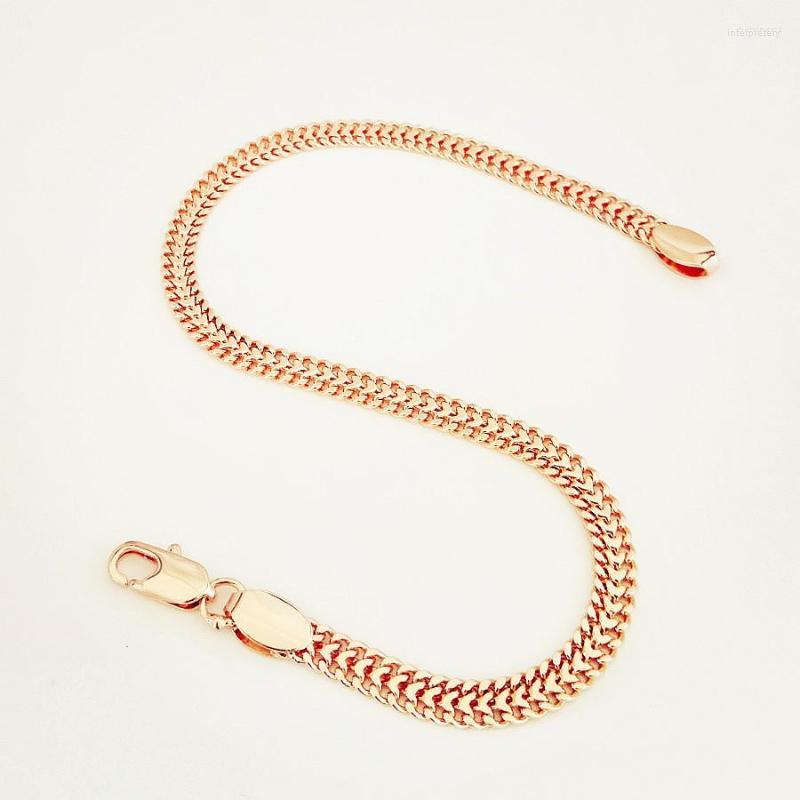Link Bracelets Luxury Elegant Bracelet 585 Gold Jewelry Classic 4.5 MM Wide Designs For Women
Link Bracelets Luxury Elegant Bracelet 585 Gold Jewelry Classic 4.5 MM Wide Designs For Women