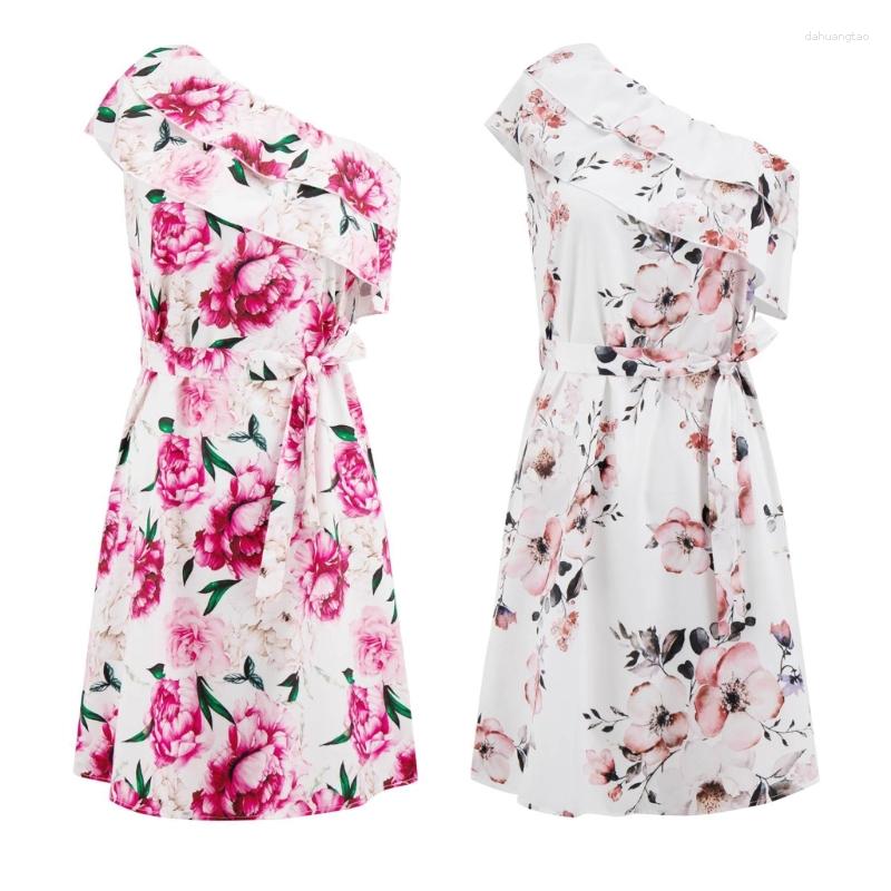 Casual Dresses Short One Shoulder Off Floral Printed Lotus Edge Sleeveless Dress Bows Tie Women Vintage 2023 Party Outfirts, White ink flower
Casual Dresses Short One Shoulder Off Floral Printed Lotus Edge Sleeveless Dress Bows Tie Women Vintage 2023 Party Outfirts, White ink flower