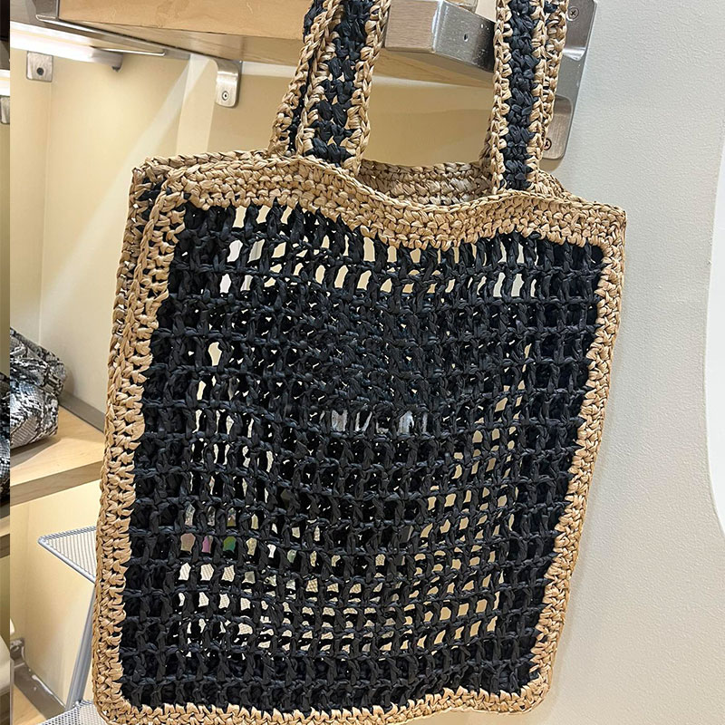 Straw Fabric Woven Tote Shopping Bag Women Handbags Purse Shoulder Bags Fashion Letters Triangle Sign Two-Tone Summer Beach Handbag Multiple Colors
Straw Fabric Woven Tote Shopping Bag Women Handbags Purse Shoulder Bags Fashion Letters Triangle Sign Two-Tone Summer Beach Handbag Multiple Colors