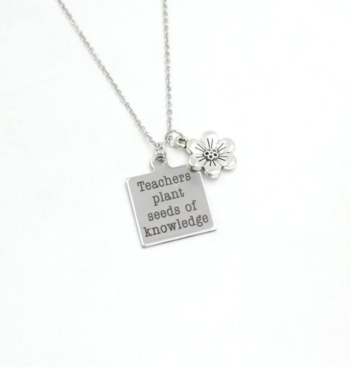 New Arrival Stainless Steel Necklace Teacher Necklace teachers plant seeds of knowledge Pendant Necklace teachers Gifts for teache2836157
New Arrival Stainless Steel Necklace Teacher Necklace teachers plant seeds of knowledge Pendant Necklace teachers Gifts for teache2836157