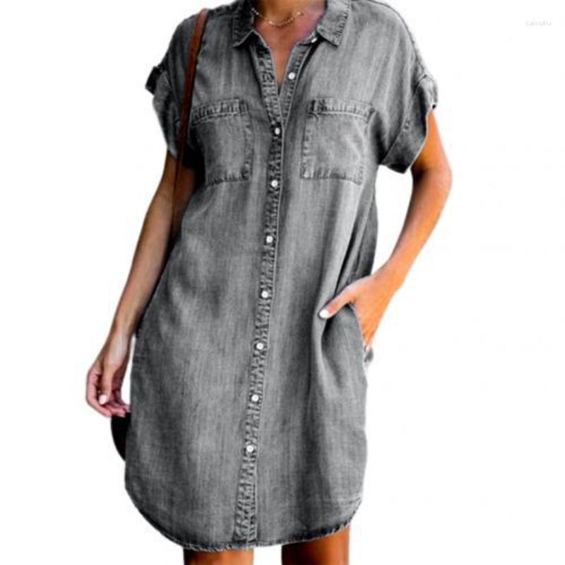 Party Dresses Slim Fit Short Sleeves Square Collar Button Denim Skirt Dress With Pockets Causal Women Streetwear, Blue
Party Dresses Slim Fit Short Sleeves Square Collar Button Denim Skirt Dress With Pockets Causal Women Streetwear, Blue