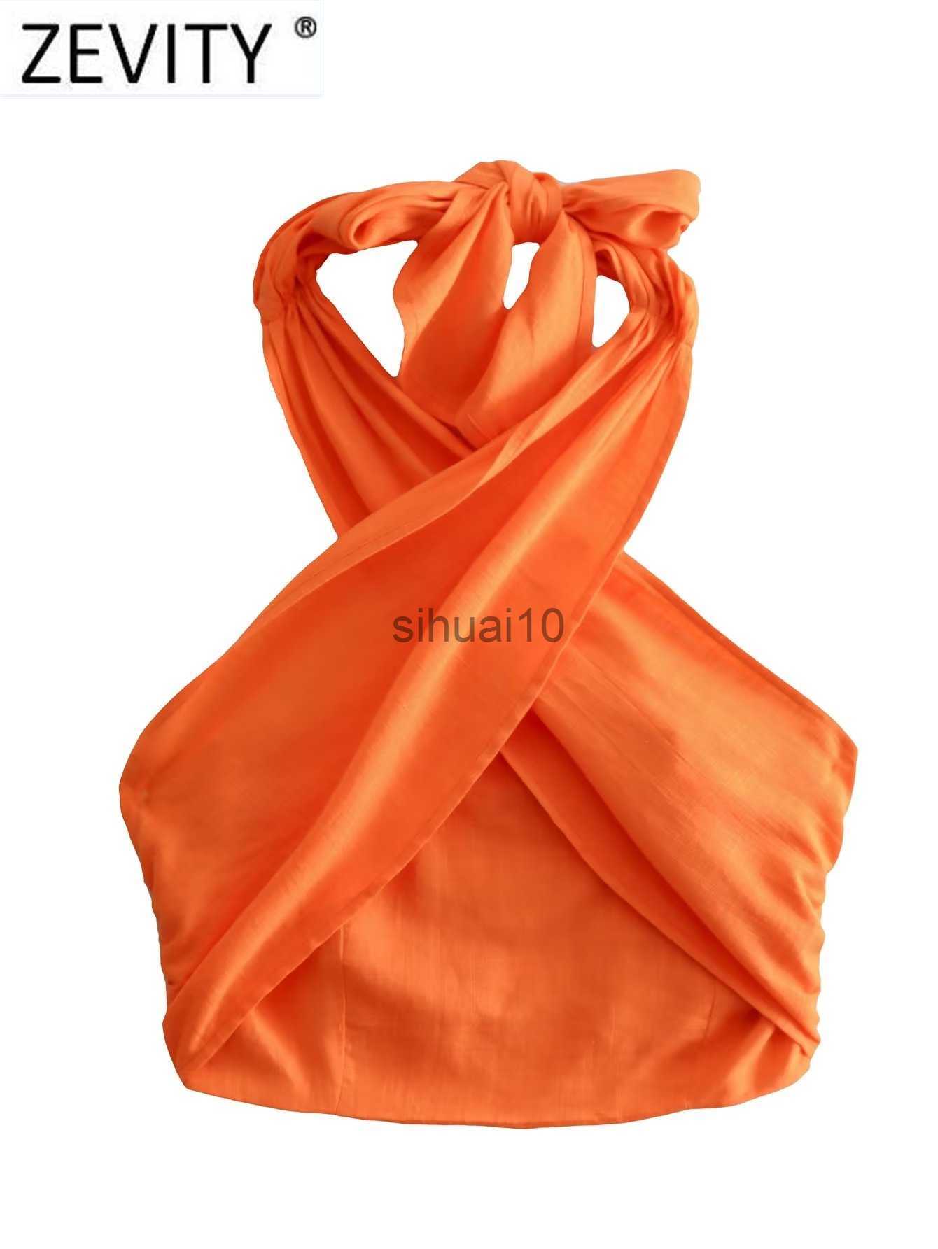 Women' Blouses Shirts Zevity Women Sexy Solid Color Cross Halter Short Blouse Femme Summer Back Elastic Smock Shirt Chic Crop Linen Blusas Tops LS3003 J230621, Xqj ls3003ju
Women' Blouses Shirts Zevity Women Sexy Solid Color Cross Halter Short Blouse Femme Summer Back Elastic Smock Shirt Chic Crop Linen Blusas Tops LS3003 J230621, Xqj ls3003ju