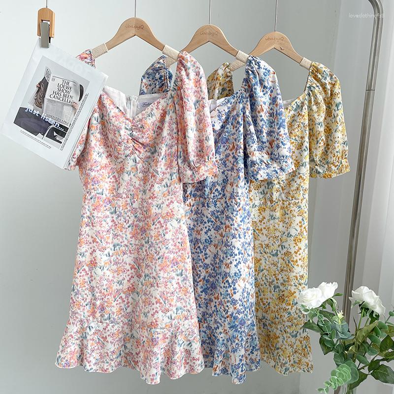 Casual Dresses Women Floral Print Dress French Style Sweet V-Neck Puff Short Sleeve Folds 2023 Summer Fashion High Waist A-Line Frock, Blue
Casual Dresses Women Floral Print Dress French Style Sweet V-Neck Puff Short Sleeve Folds 2023 Summer Fashion High Waist A-Line Frock, Blue