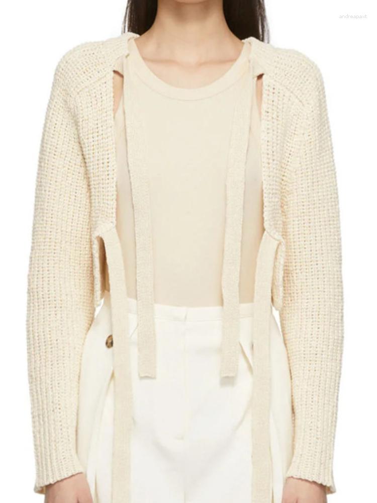 Women's Knits Super Chic 2023 Autumn High Waist Strap Knit Cardigan Coat Women's Short Loose Long Sleeve Sweater, Beige
Women's Knits Super Chic 2023 Autumn High Waist Strap Knit Cardigan Coat Women's Short Loose Long Sleeve Sweater, Beige