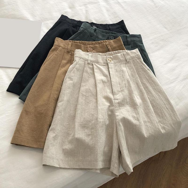Women's Shorts Women High Waist Breathable Short Pants With Button Cotton Summer Lady Loose Casual For, Black
Women's Shorts Women High Waist Breathable Short Pants With Button Cotton Summer Lady Loose Casual For, Black