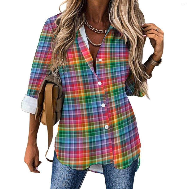 Women' Blouses Rainbow Plaid Loose Blouse Colorful Print Street Style Oversized Female Long Sleeve Cool Shirt Spring Custom Top, Style-15
Women' Blouses Rainbow Plaid Loose Blouse Colorful Print Street Style Oversized Female Long Sleeve Cool Shirt Spring Custom Top, Style-15