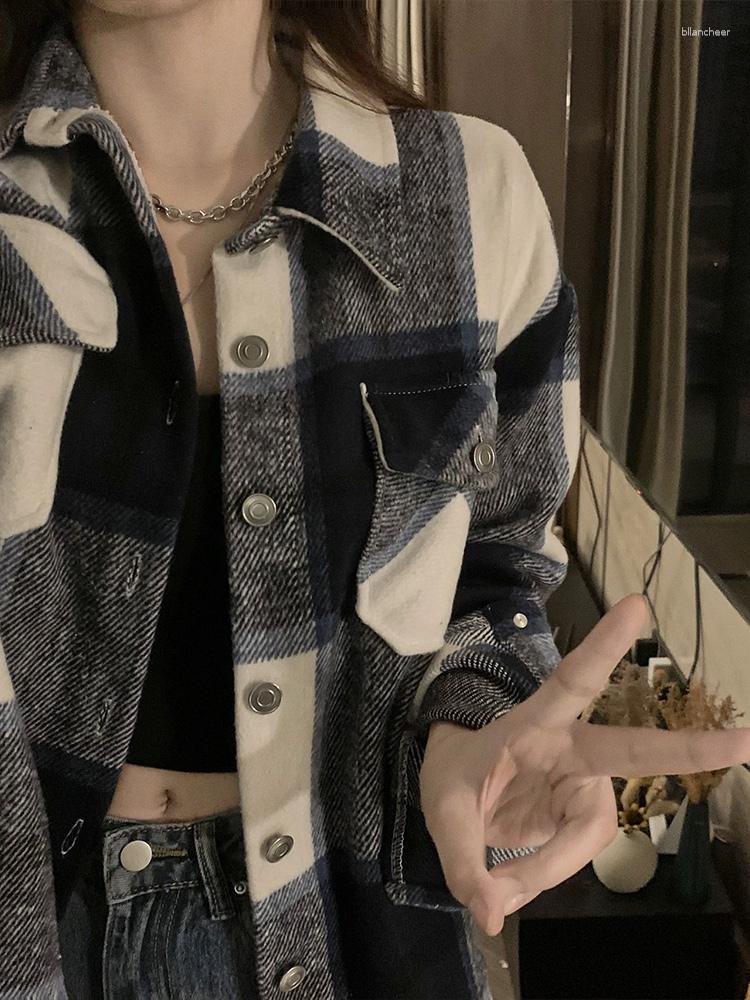 Women' Blouses Button Up Plaid Shirt Long Sleeve Blouse Spring Autumn Fall Winter Women Fashion Casual Loose Top Ladies Korean Cloth Plus, As photo
Women' Blouses Button Up Plaid Shirt Long Sleeve Blouse Spring Autumn Fall Winter Women Fashion Casual Loose Top Ladies Korean Cloth Plus, As photo