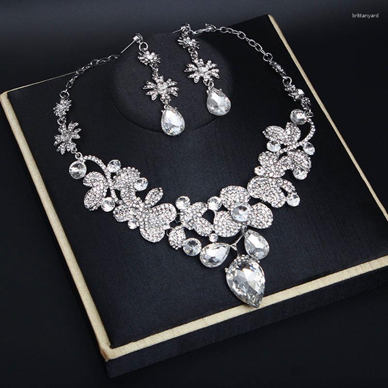 Necklace Earrings Set Bridal Wedding Jewelry Clear Crystal Rhinestones Water Drop For Women Bride Dubai Sets Africa, Picture shown
Necklace Earrings Set Bridal Wedding Jewelry Clear Crystal Rhinestones Water Drop For Women Bride Dubai Sets Africa, Picture shown