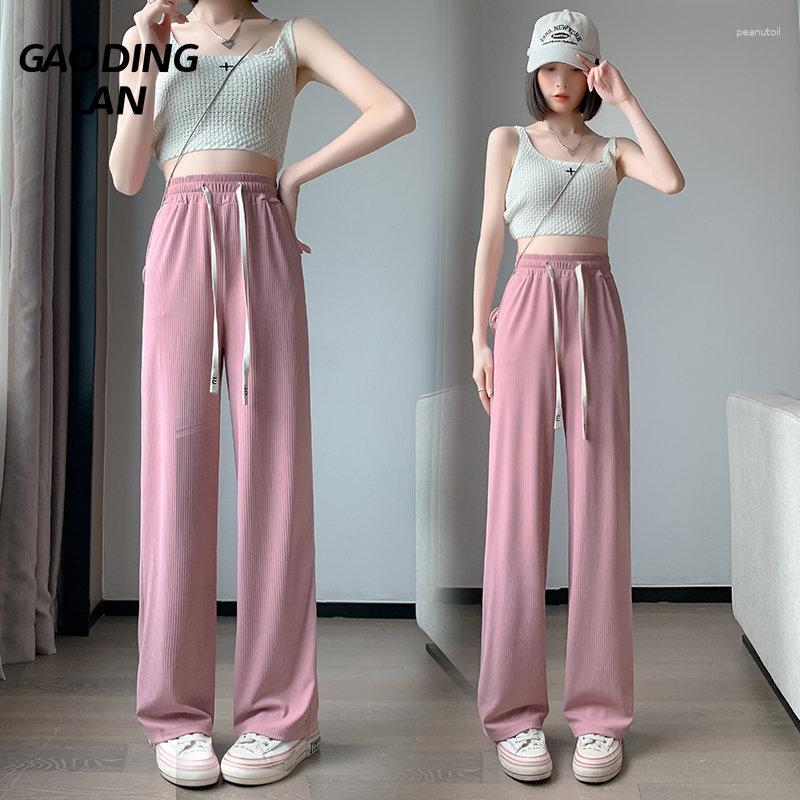 Women's Pants Summer Cool Ice Silk Women Long Solid Color Large Size Loose Straight Trousers Female High Waist Casual Wide Leg, Black
Women's Pants Summer Cool Ice Silk Women Long Solid Color Large Size Loose Straight Trousers Female High Waist Casual Wide Leg, Black