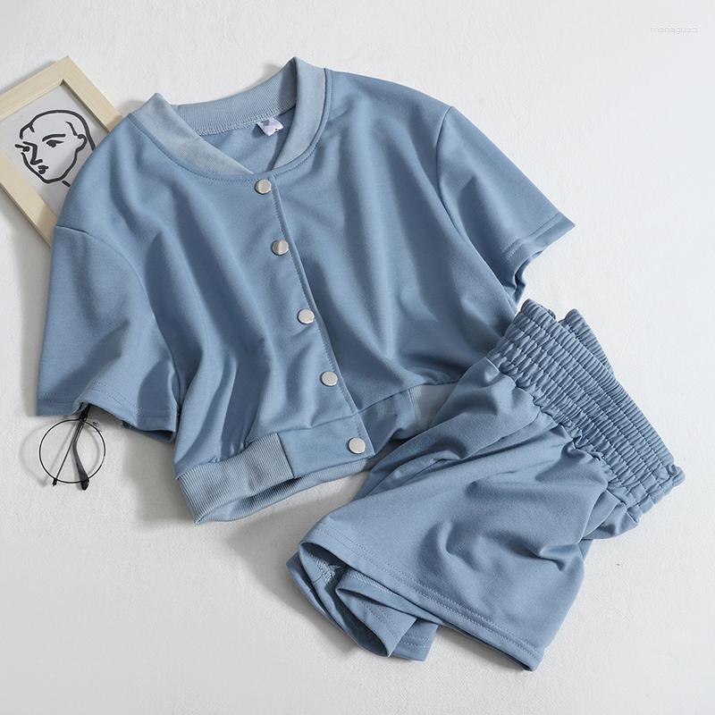 Women's Tracksuits 2023 Summer Fashion Ladies Leisure Suit Single Breasted Short Sleeve Top High Waist Shorts 2 Piece Set Korean Women's
Women's Tracksuits 2023 Summer Fashion Ladies Leisure Suit Single Breasted Short Sleeve Top High Waist Shorts 2 Piece Set Korean Women's