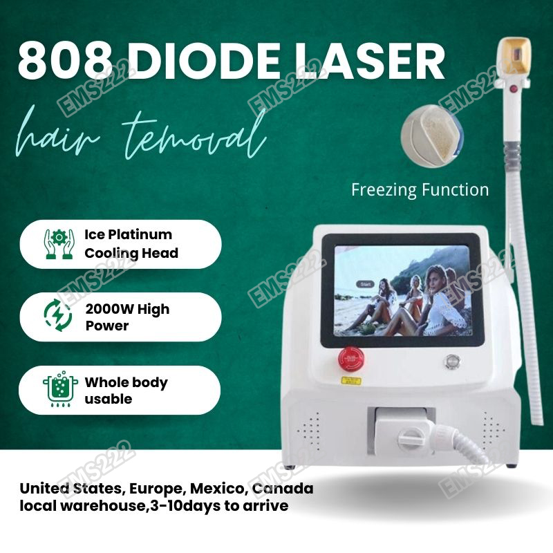 High Power Platinum Diode Laser Permanent Hair Removal Skin Rejuvenation Machine Painless Three Wavelengths 808nm 755nm 1064nm Epilator
High Power Platinum Diode Laser Permanent Hair Removal Skin Rejuvenation Machine Painless Three Wavelengths 808nm 755nm 1064nm Epilator