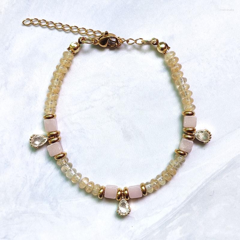Link Bracelets Creative Design Gray Orange Natural Stone Beaded Bangle Copper Micro Zircon Pendant Decorated Pulseira Mother's Day Gift
Link Bracelets Creative Design Gray Orange Natural Stone Beaded Bangle Copper Micro Zircon Pendant Decorated Pulseira Mother's Day Gift