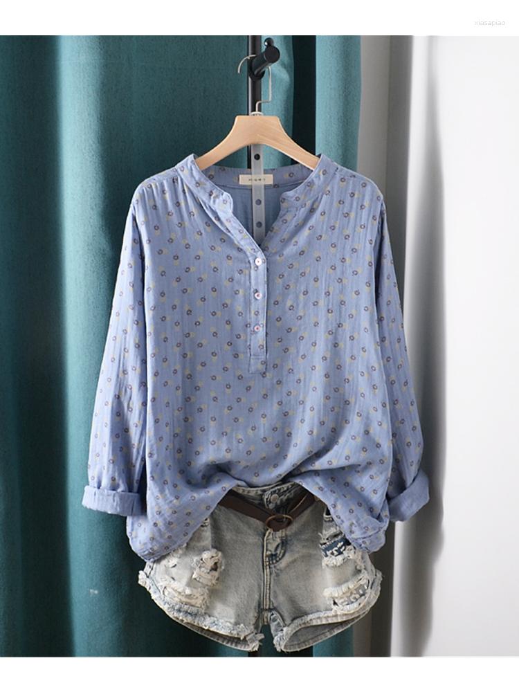 Women's Blouses 7 Colors -- Lamtrip Retro Rustic Print Soft Cotton Yarn Long Lantern Sleeve V-Neck Shirt Blouse 2023 Autumn, White
Women's Blouses 7 Colors -- Lamtrip Retro Rustic Print Soft Cotton Yarn Long Lantern Sleeve V-Neck Shirt Blouse 2023 Autumn, White
