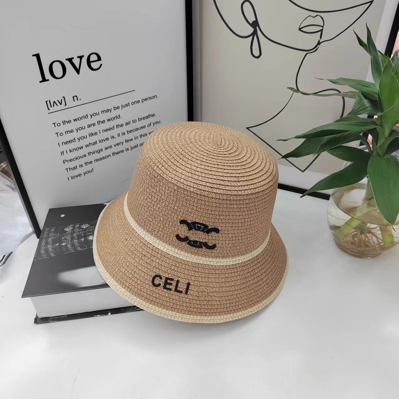 Simple Contrast Color Letter Mark Straw Hat Summer Outdoor Sun Hat Face Small Elegant Bucket Bucket Hats Women
Simple Contrast Color Letter Mark Straw Hat Summer Outdoor Sun Hat Face Small Elegant Bucket Bucket Hats Women