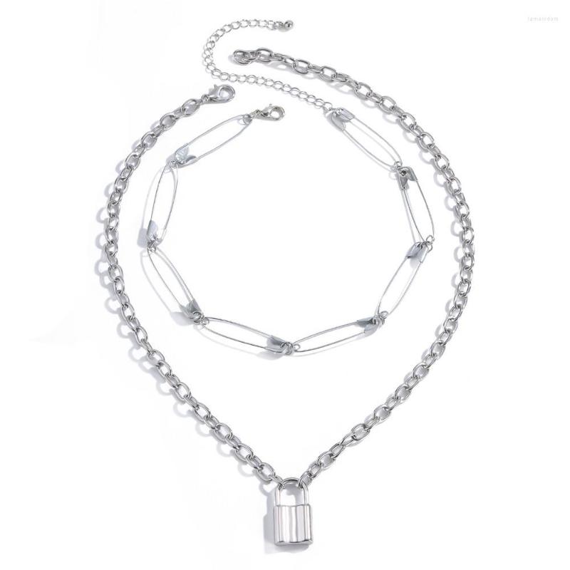 Pendant Necklaces Persoanlity Fashion Safety Pin Lock Necklace For Women Girl Double Layer Punk Paper Clip Statement Jewelry Gift
Pendant Necklaces Persoanlity Fashion Safety Pin Lock Necklace For Women Girl Double Layer Punk Paper Clip Statement Jewelry Gift