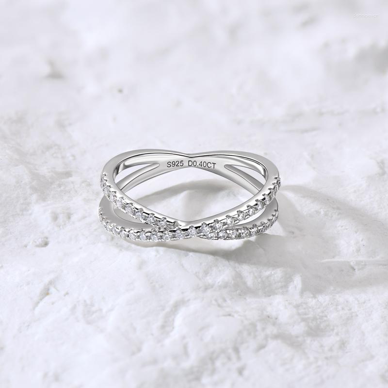 Cluster Rings KUGG1.3mm Moissanite Half Eternity X Shape Wedding Band Bridal Promise Ring For Women 925 Sterling Silver Jewelry Real
Cluster Rings KUGG1.3mm Moissanite Half Eternity X Shape Wedding Band Bridal Promise Ring For Women 925 Sterling Silver Jewelry Real