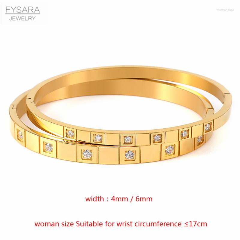 Bangle FYSARA 4/6mm Fashion Pulseiras Crystals Square Bracelet & For Women Stainless Steel Love Bangles Gold European Jewelry Raym22
Bangle FYSARA 4/6mm Fashion Pulseiras Crystals Square Bracelet & For Women Stainless Steel Love Bangles Gold European Jewelry Raym22