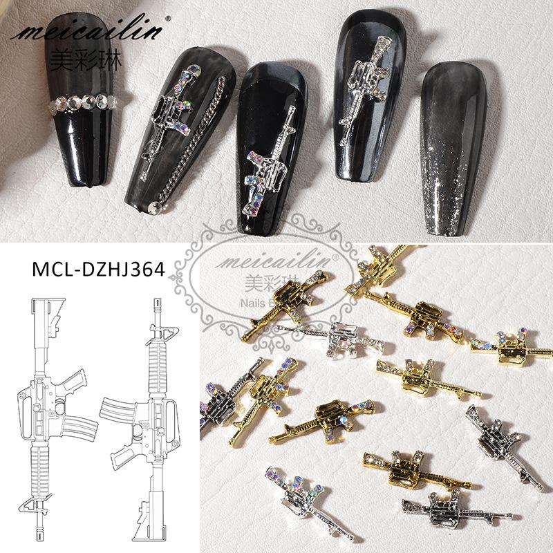 Nail Art Decorations 5pcs Glitter Diamond Gun Charms Punk Retro Alloy Rhinestones Jewelry DIY Luxury Manicure Accessories
Nail Art Decorations 5pcs Glitter Diamond Gun Charms Punk Retro Alloy Rhinestones Jewelry DIY Luxury Manicure Accessories