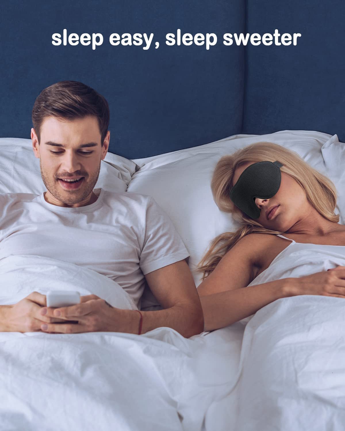 Sleep Masks 3D Sleep Mask Sleeping Eye Mask 100% Lights Blockout for Men Women Cool Sports Fabric Eye Cover for Travel/Nap/Night Sleeping 230620