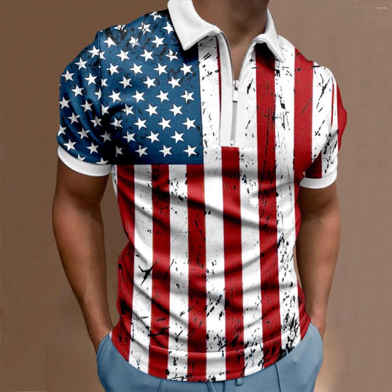 Men' T Shirts Short Sleeve 4th Of July Us Fashion Polo Shirt Men Print Casual Zipper V-neck Loose Body Men' Top 2023, Blue
Men' T Shirts Short Sleeve 4th Of July Us Fashion Polo Shirt Men Print Casual Zipper V-neck Loose Body Men' Top 2023, Blue
