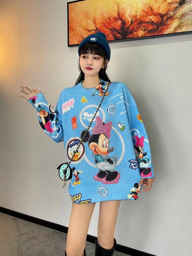 Women's Hoodies Fashion Brand Cartoon Rhinestone Long Sleeve Round Neck Sweater Women Kawaii Female Student Pullover Knitted Top, White
Women's Hoodies Fashion Brand Cartoon Rhinestone Long Sleeve Round Neck Sweater Women Kawaii Female Student Pullover Knitted Top, White
