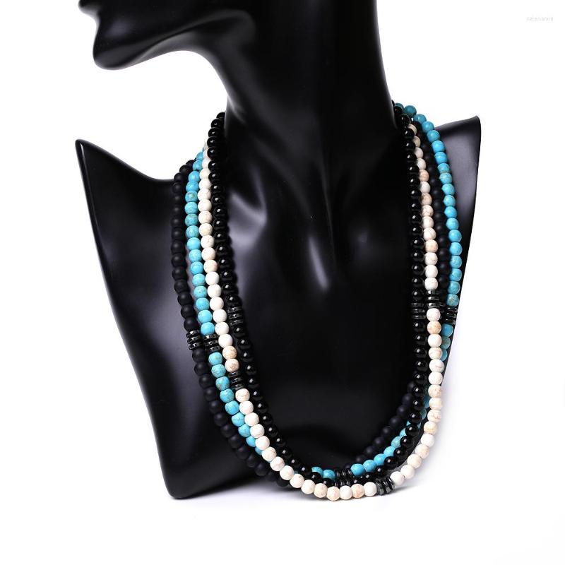 Chains 6mm Natural Stones Strand Necklace For Women Men Reiki Energy Turquoises Black Onyx Agates Beaded Chain Necklaces Healing Prayer
Chains 6mm Natural Stones Strand Necklace For Women Men Reiki Energy Turquoises Black Onyx Agates Beaded Chain Necklaces Healing Prayer