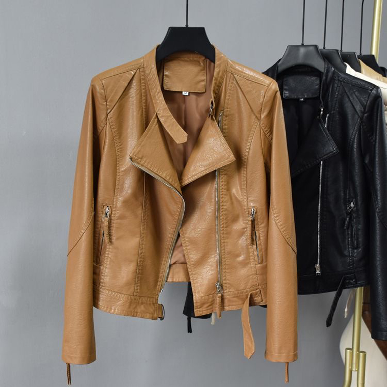 Designer womens leather Jacket coat Woman Short Coats Autumn Style Slim For Lady Sheepskin Jacket Soft feel Designer Coat luxury designer woman jackets, Brown
Designer womens leather Jacket coat Woman Short Coats Autumn Style Slim For Lady Sheepskin Jacket Soft feel Designer Coat luxury designer woman jackets, Brown