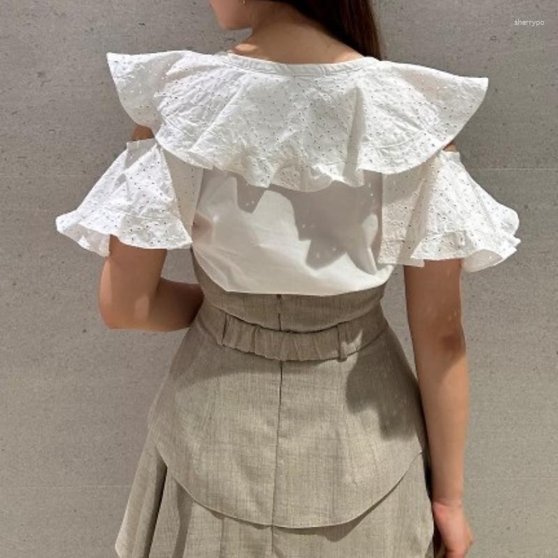 Women's Blouses Ruffles Short Sleeve Plaid Casual Shirts Women V-neck Off Shoulder Blouse 2023 Summer Japanese Sweeet Lace Up Camisas, White
Women's Blouses Ruffles Short Sleeve Plaid Casual Shirts Women V-neck Off Shoulder Blouse 2023 Summer Japanese Sweeet Lace Up Camisas, White