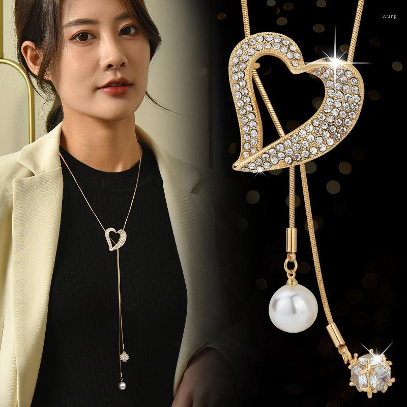 Pendant Necklaces Ins Fashion Zircon Pearl Heart Necklace Gold Silver Color Metal Long Neckalce For Women Jewelry
Pendant Necklaces Ins Fashion Zircon Pearl Heart Necklace Gold Silver Color Metal Long Neckalce For Women Jewelry