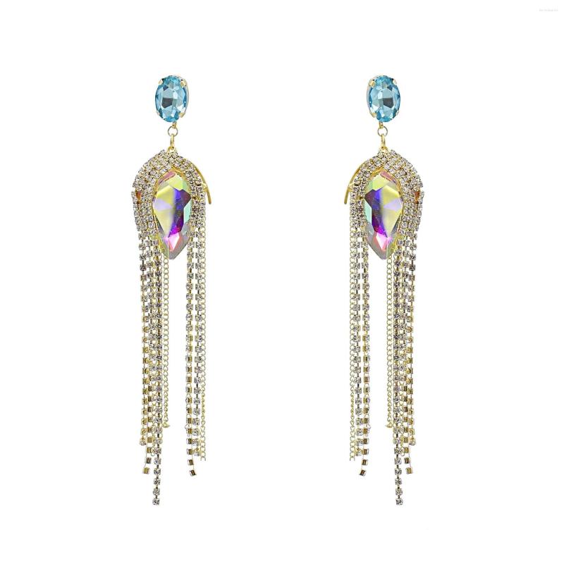 Dangle Earrings Shiny Crystal Tassel Long Drop For Women Girls Blue Colored Gemstone Bridal Wedding Party Jewelry Gift
Dangle Earrings Shiny Crystal Tassel Long Drop For Women Girls Blue Colored Gemstone Bridal Wedding Party Jewelry Gift