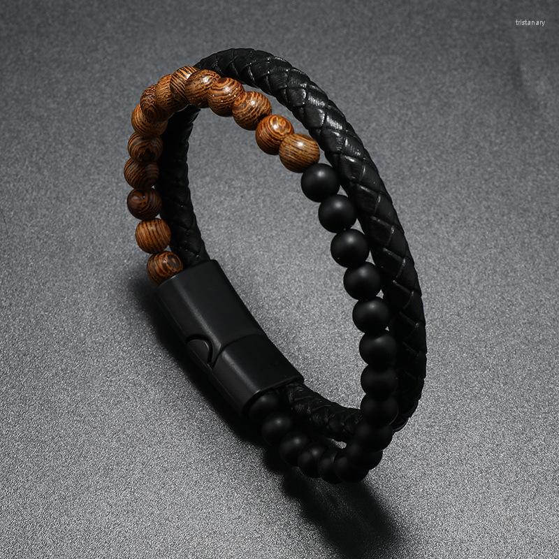 Charm Bracelets Trendy Volcanic Rock Leather Stainless Steel Braided Bracelet Punk Cool Multilayer For Men Birthday Gift
Charm Bracelets Trendy Volcanic Rock Leather Stainless Steel Braided Bracelet Punk Cool Multilayer For Men Birthday Gift