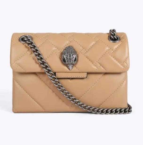 

kurt geiger handbags Kurt Geiger London Eagle Head Bag Kensingston Metal Chain Crossbody Bag Women's Bag Shoulder Bag, Silver gray