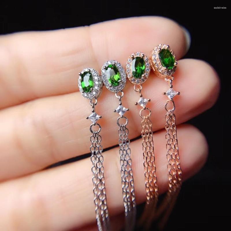 Stud Earrings Beautiful Clear Green Diopside For Women Jewelry With Tassels Real 925 Silver Natural Gem Attractive Style Gift
Stud Earrings Beautiful Clear Green Diopside For Women Jewelry With Tassels Real 925 Silver Natural Gem Attractive Style Gift
