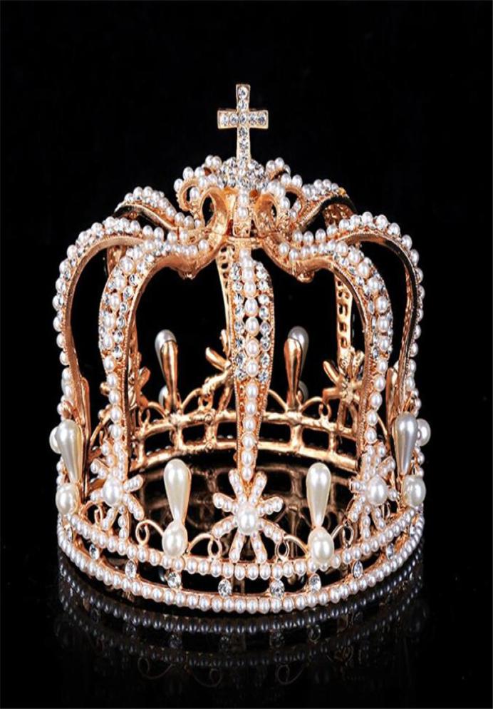 Baroque Cross Crown Bridal headdress Wedding crown Royal King Tiaras and Crowns performance Male Pearls Wedding hair Jewelry MX2004781656
Baroque Cross Crown Bridal headdress Wedding crown Royal King Tiaras and Crowns performance Male Pearls Wedding hair Jewelry MX2004781656