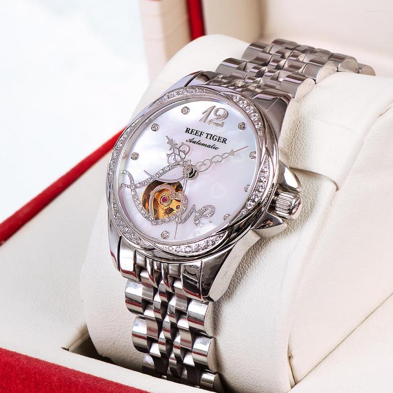 Wristwatches Reef Tiger/RT Top Flower Diamond Women Steel Bracelet Automatic Relogio Feminino RGA1583, Rga1583-yly
Wristwatches Reef Tiger/RT Top Flower Diamond Women Steel Bracelet Automatic Relogio Feminino RGA1583, Rga1583-yly