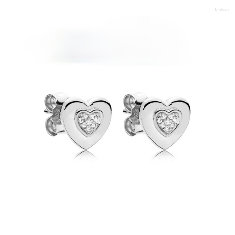 Stud Earrings 925 Sterling Silver Classic Pandoa Heart Earring Gift With BoxFashion Jewelry For Women Wedding
Stud Earrings 925 Sterling Silver Classic Pandoa Heart Earring Gift With BoxFashion Jewelry For Women Wedding