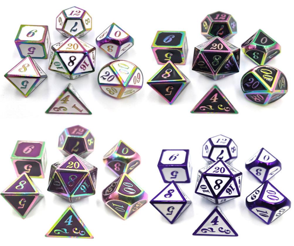 7pcsSets Kirsite Metal Dice Multifaceted Dice Electroplate Gloss Digital Dice Table Games TRPG DND Kesulu COC1336421
7pcsSets Kirsite Metal Dice Multifaceted Dice Electroplate Gloss Digital Dice Table Games TRPG DND Kesulu COC1336421