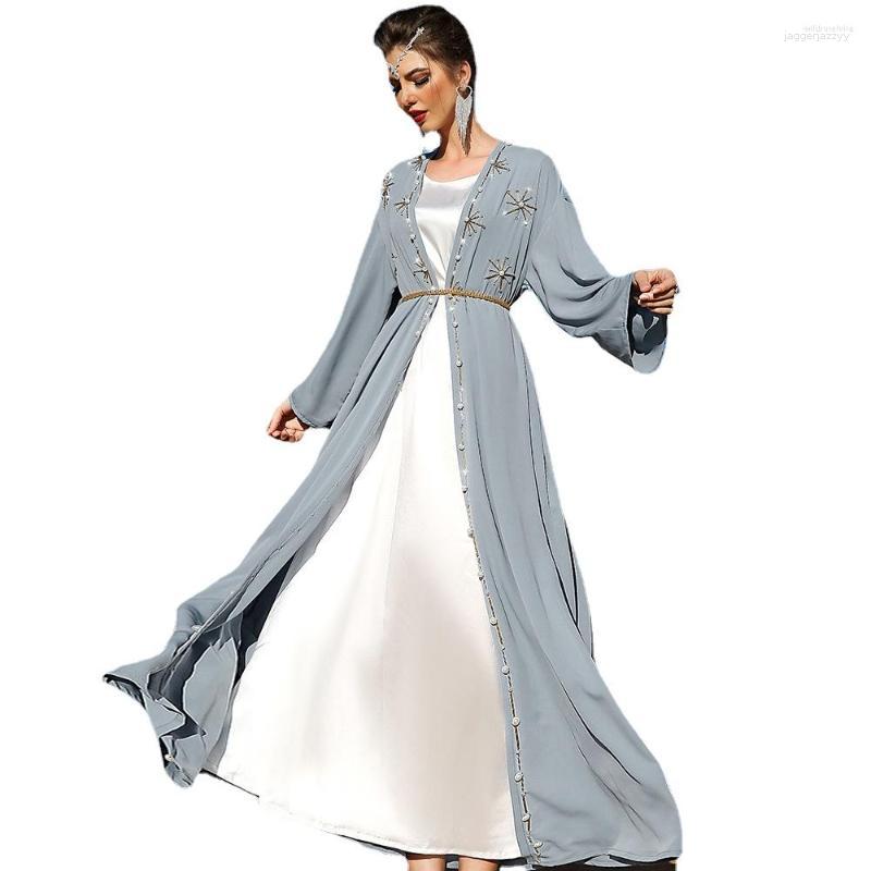 Ethnic Clothing Arabian Cardigan Hand-sewn Diamonds Long Travel Vacation Fashion Muslims Women Dress Gorgeous Party Vestidos Gift Belt
Ethnic Clothing Arabian Cardigan Hand-sewn Diamonds Long Travel Vacation Fashion Muslims Women Dress Gorgeous Party Vestidos Gift Belt