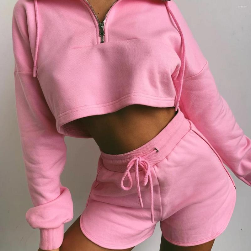 Women's Tracksuits Summer Fashion Casual Pure Color Sports Hooded Zipper Crop Top And Drawstring Shorts Set Two Pieces 2023 Arrivals, Pink
Women's Tracksuits Summer Fashion Casual Pure Color Sports Hooded Zipper Crop Top And Drawstring Shorts Set Two Pieces 2023 Arrivals, Pink