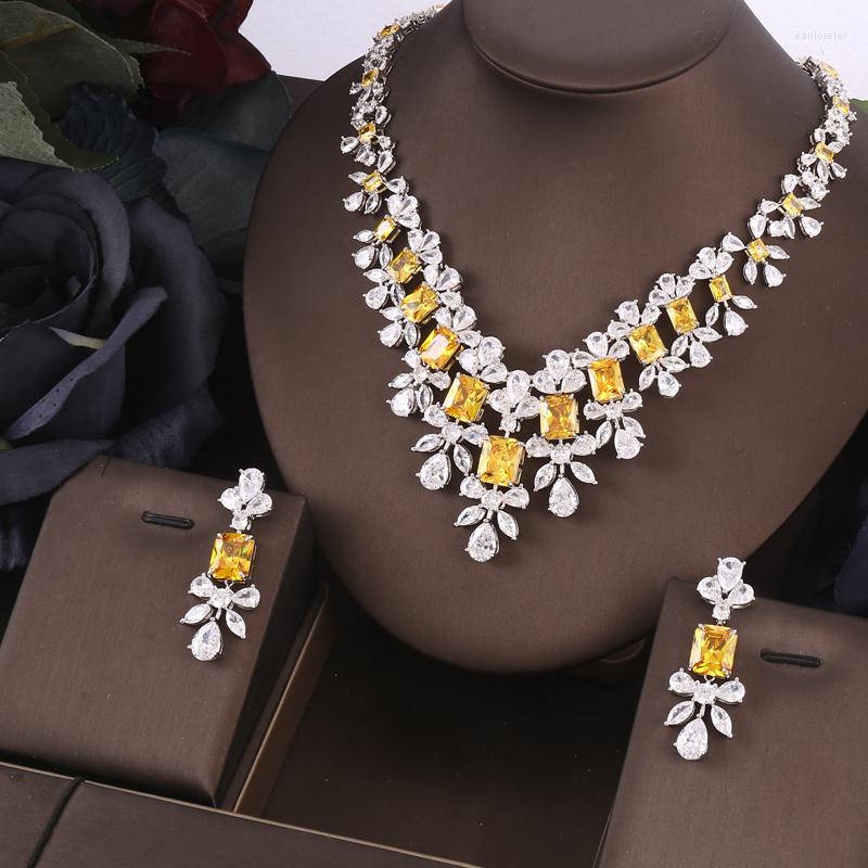 Necklace Earrings Set AccKing 2pcs Bridal Zirconia Full For Women Party Luxury Dubai Nigeria CZ Crystal Wedding Sets, Picture shown
Necklace Earrings Set AccKing 2pcs Bridal Zirconia Full For Women Party Luxury Dubai Nigeria CZ Crystal Wedding Sets, Picture shown