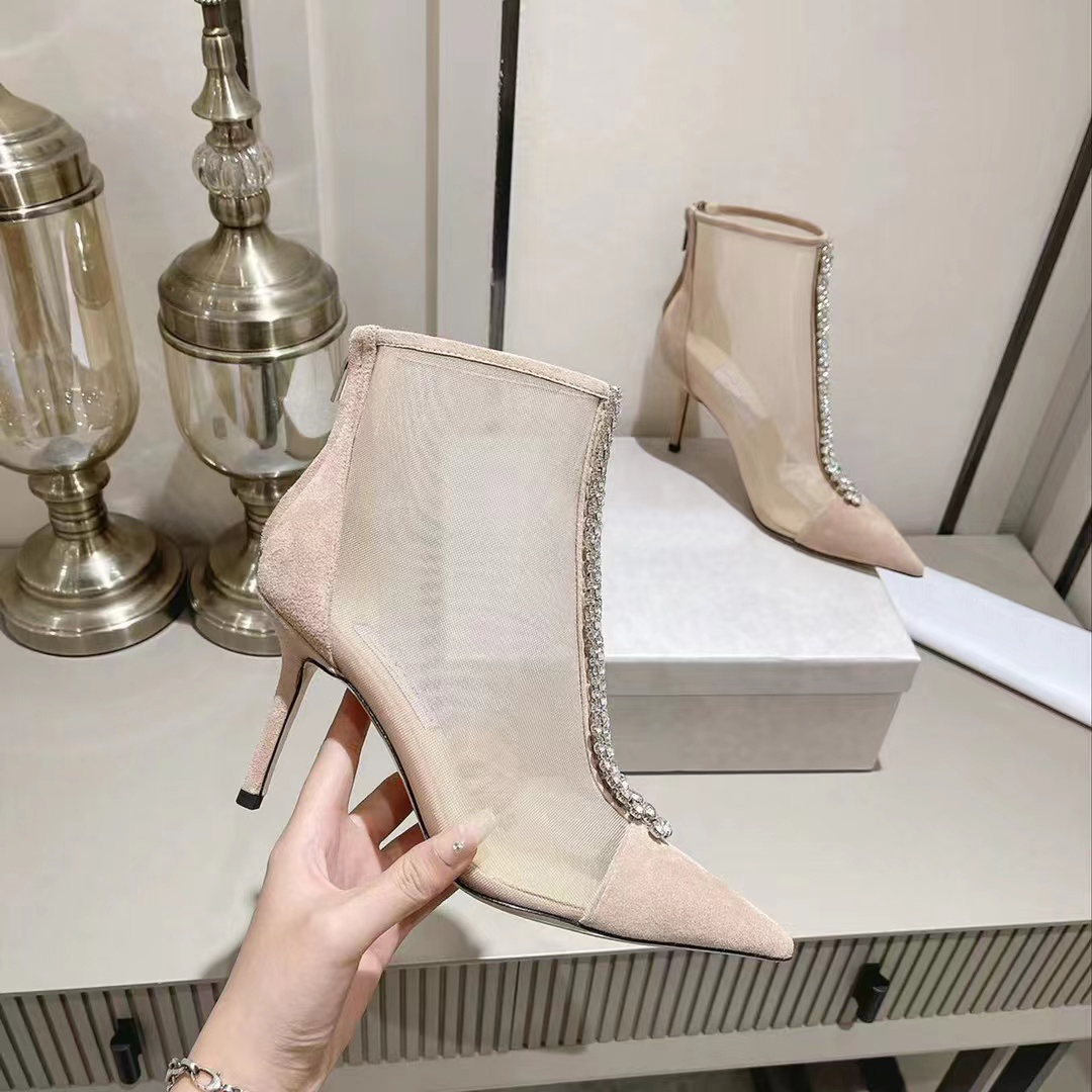 Mesh short Boots designer boots 8.5CM high heels pointed toe breathable boot fashionable women back zipper rhinestone decoration real leather sole with box 35-41, 1#
Mesh short Boots designer boots 8.5CM high heels pointed toe breathable boot fashionable women back zipper rhinestone decoration real leather sole with box 35-41, 1#