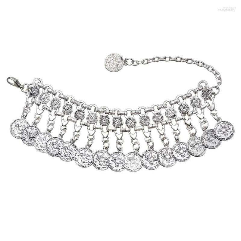 Link Bracelets Women Fashion Jewelry Silver-Color Coin Charms Dangle Pendant Vintage Ethnic Gypsy Gift
Link Bracelets Women Fashion Jewelry Silver-Color Coin Charms Dangle Pendant Vintage Ethnic Gypsy Gift