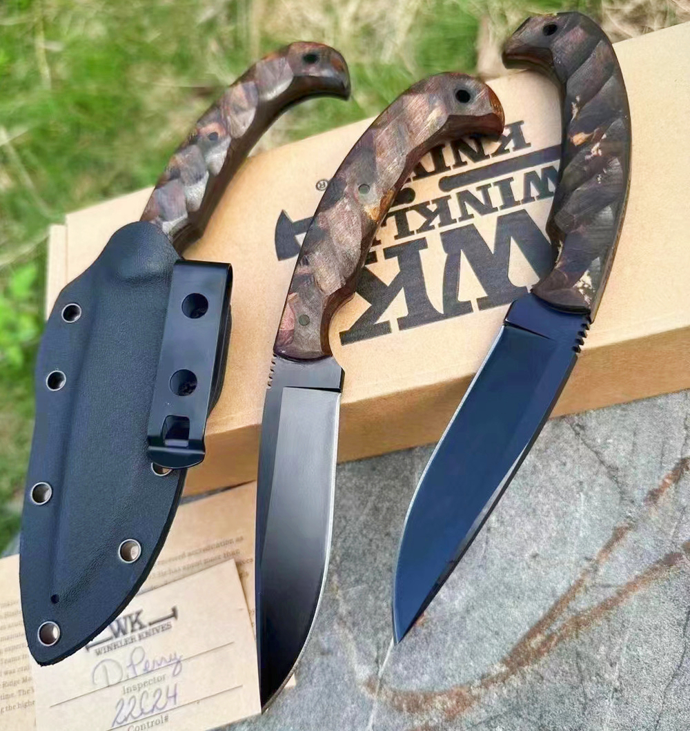 Promotion H2368 Outdoor Survival knife Tactical Knife 80Crv2 Vacuum Heat Treatment Drop Point Blade Full Tang Indian Maple Handle Fixed Blade Knives w