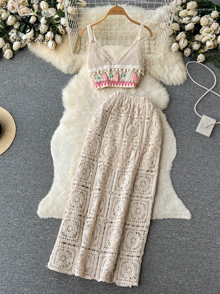 Work Dresses SINGREINY Vintage Beach Two Pieces Suits Summer Women Strap Backless Tank Top Long Skirt Sets Vacation Tassel Hollow Out, White
Work Dresses SINGREINY Vintage Beach Two Pieces Suits Summer Women Strap Backless Tank Top Long Skirt Sets Vacation Tassel Hollow Out, White