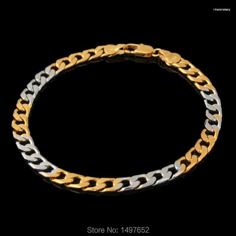 Link Bracelets Charm Bracelet Men Gold Color Two Tones Men's Curb Cuban Chains Bangles &Bracelets Jewelry
Link Bracelets Charm Bracelet Men Gold Color Two Tones Men's Curb Cuban Chains Bangles &Bracelets Jewelry