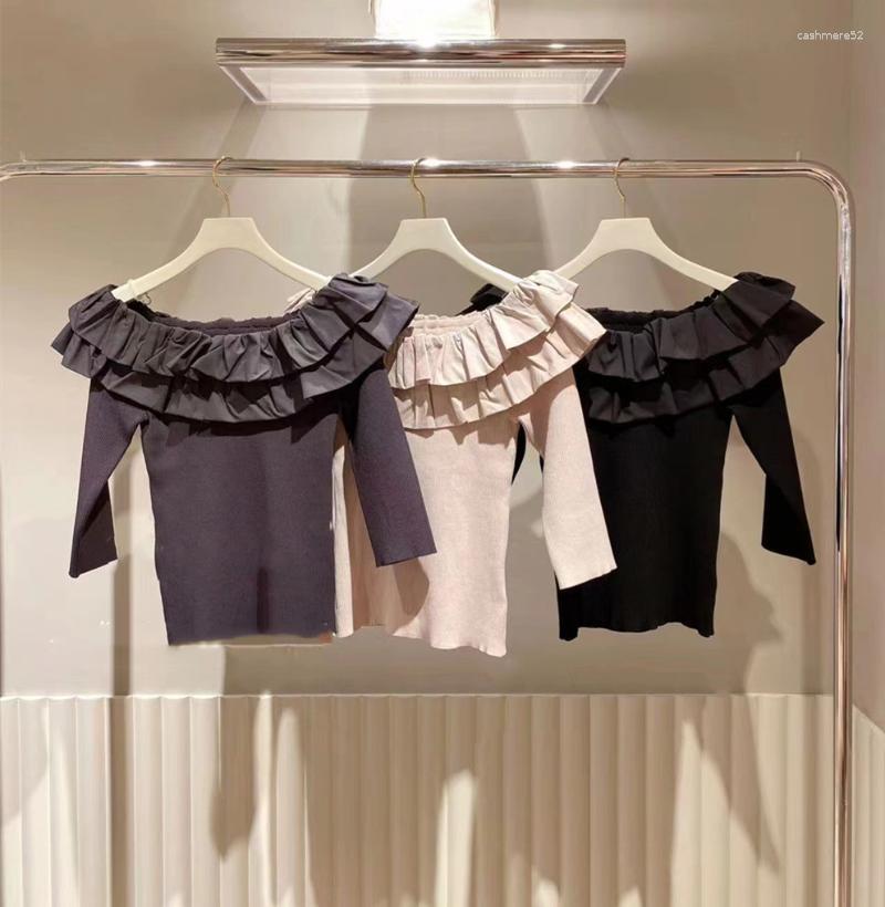 Women's Sweaters Kuzuwata 2023 Summer Elegant Off Shoulder Pullover Slash Neck Layered Ruffle Collar Japanese Mid Sleeve Knitted Tops, Beige
Women's Sweaters Kuzuwata 2023 Summer Elegant Off Shoulder Pullover Slash Neck Layered Ruffle Collar Japanese Mid Sleeve Knitted Tops, Beige
