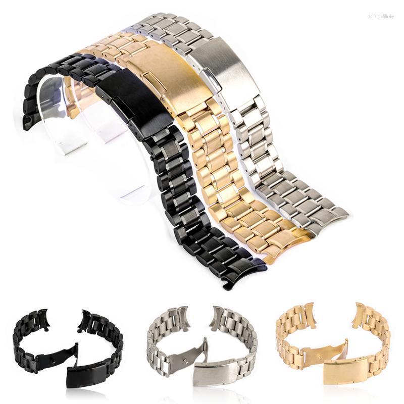 Watch Bands 18/20/22/24mm Curved End Band Unisex Stainless Steel Metal Wristwatch Strap Double Fold Deployment Clasp Bracelet 3 Colors
Watch Bands 18/20/22/24mm Curved End Band Unisex Stainless Steel Metal Wristwatch Strap Double Fold Deployment Clasp Bracelet 3 Colors